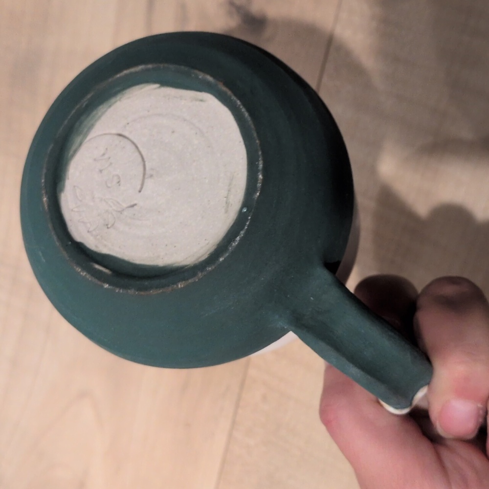 Handmade Color block Pottery Mug - Picture 4 of 4